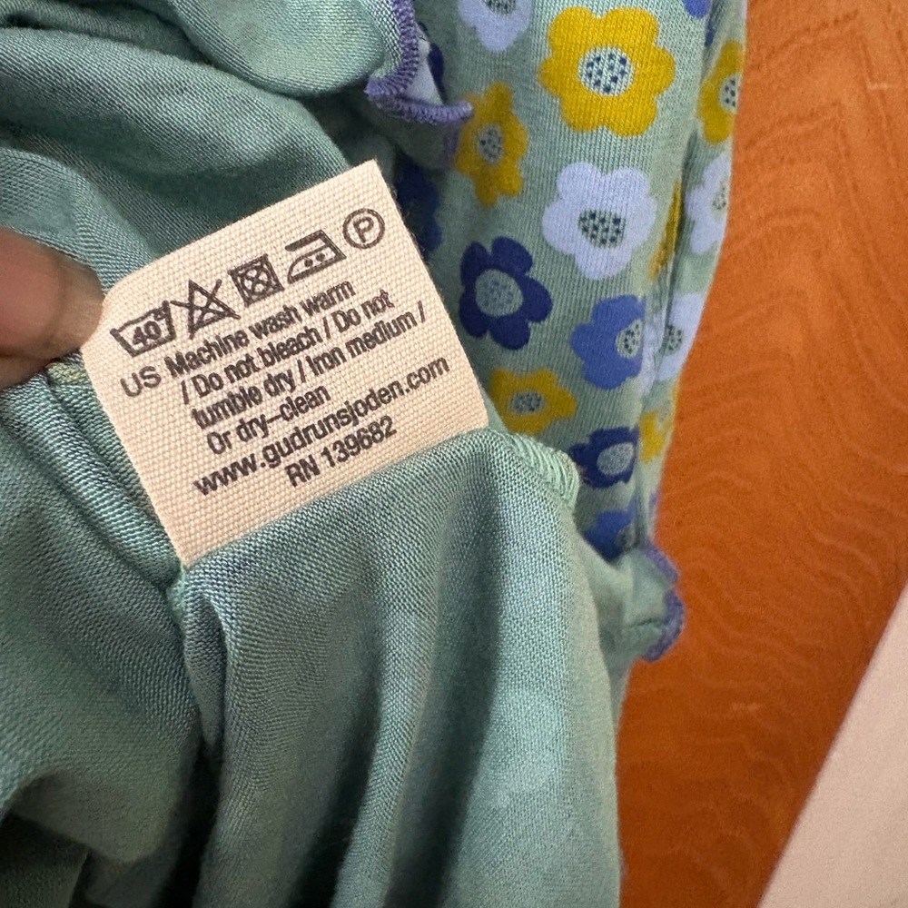 Gudrun Sjoden Blue and Green Floral Midi Dress L - Picture 8 of 9